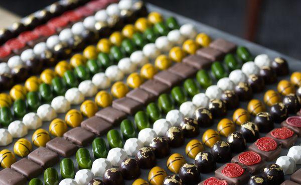 A selection of chocolate bonbons