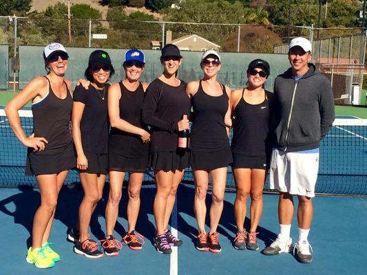 Head Pro, Adam Leong, with one of our fabulous Women's USTA Teams!