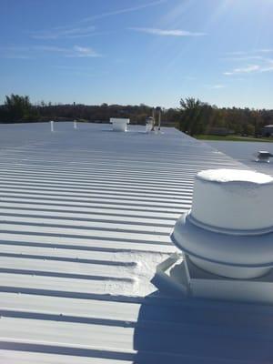 This  is  and  Astec  completed  roof  that  is  now  seamless  and  energy  efficient