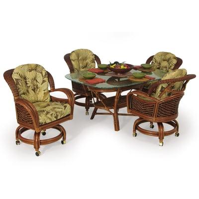 Boca Bay Wicker and Rattan Caster Dining Set