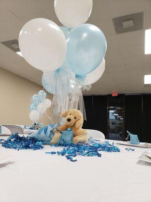 Baby shower for a baby boy to be.