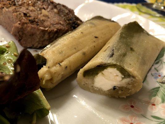 Jalapeno Cream Cheese Tamales