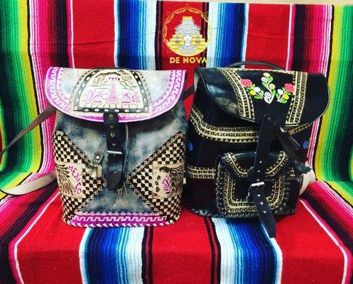 Mochilas de cuero hechas a mano en Michoacán