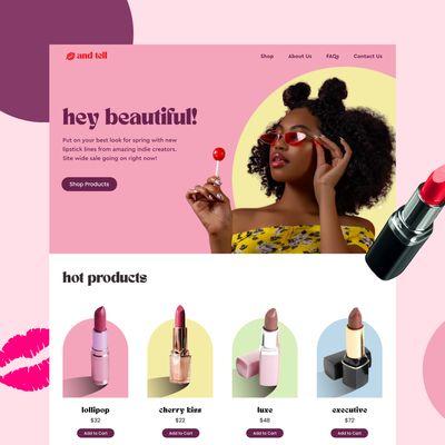 Beauty brand homepage deisgn