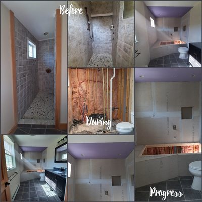 Process of bathroom remodel