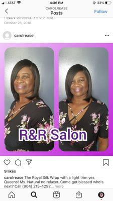 Deep conditioner and silk press on natural hair