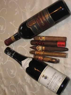 Two 96-rated wines & five cigars rated 95-to-97 in-stock.  Many more to choose from.