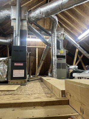 Repairs mad to a customers ductwork