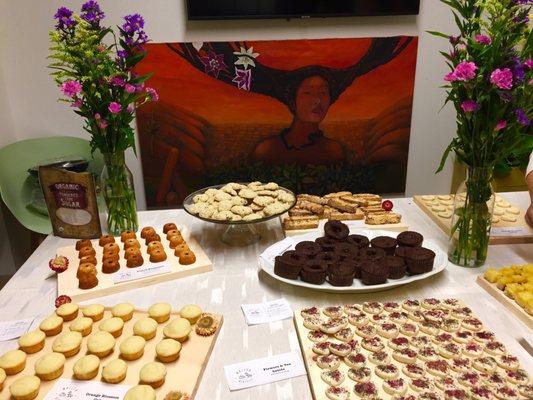 The dessert bar ready for patrons.  Maison Bertille caters these desserts.