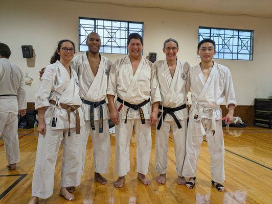 Members of San Jose Dojo attending Pasadena Special Training 2024