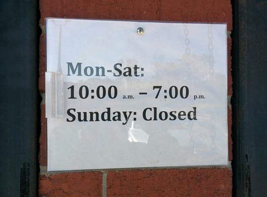 Business hours.