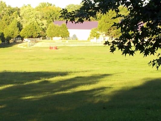 10-acre field and indoor arena