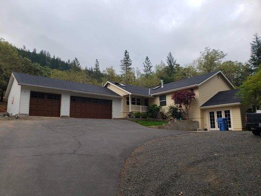 We added the 2 car garage and this is right before we painted the addition