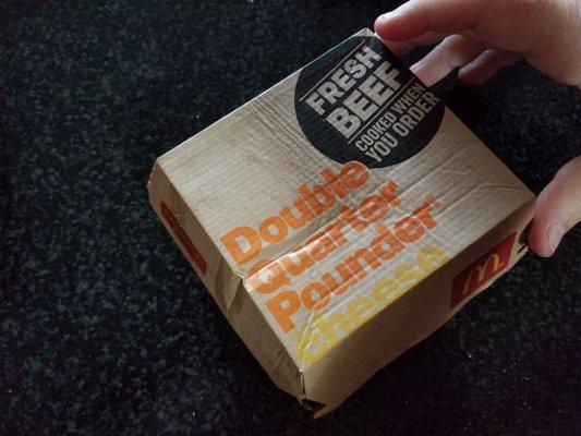 Here's my wife's Double Quarter Pounder