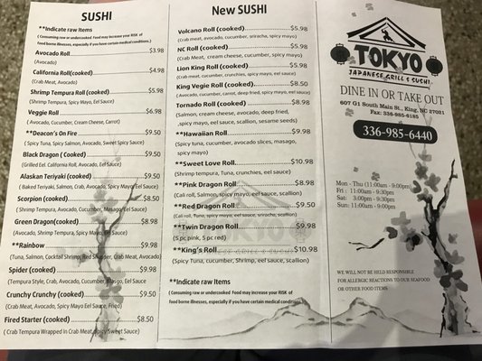 Menu!!