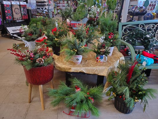 We have plenty of fresh tabletop arrangements available for a quick gift.