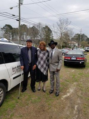 Here with nephew heavy weight  champion from Ayden nc oaktree Edwards at my sister funeral service.