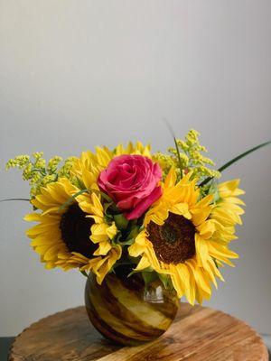 Customized Sunflower Arrangement For Mother's Day. Call Us Now To Make A Reservation (346) 241-1246