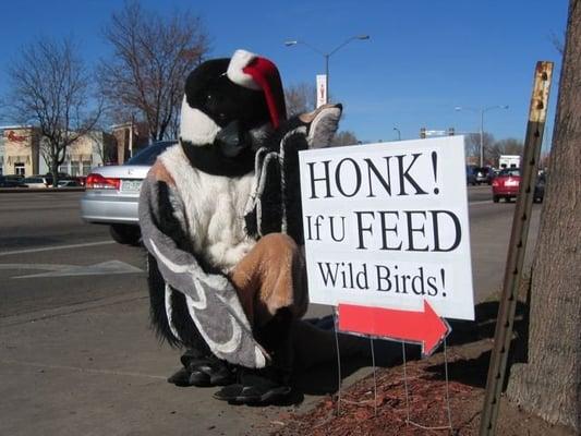 Dee Dee the Chickadee is our holiday bird feeding mascot.  Stop in today for all of your holiday gift giving needs!