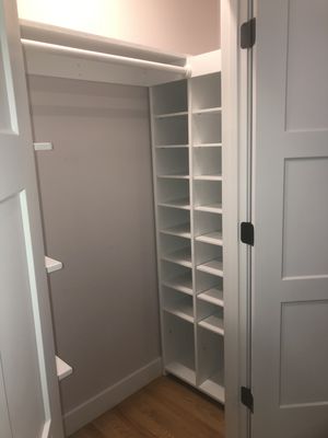 Built in closet organizer!