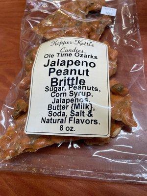 Jalapeño peanut brittle.