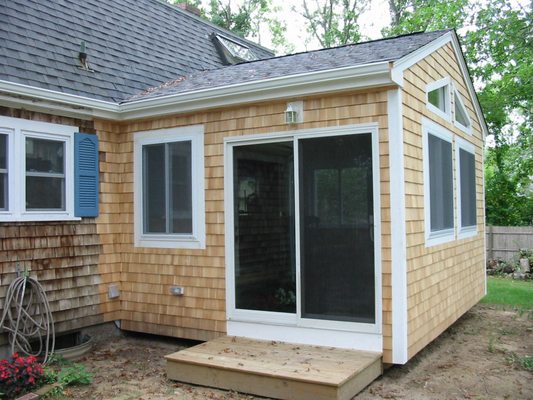 Hyannis MA addition before deck, temporary landing shown