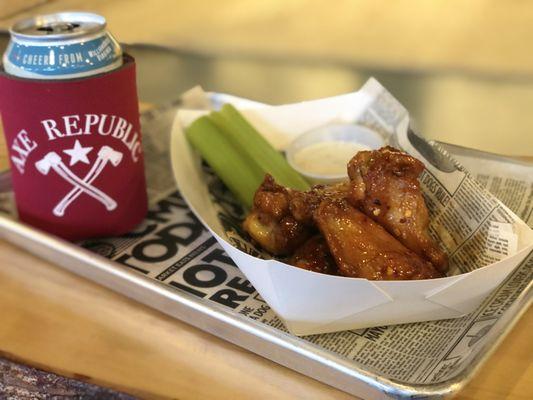 Wings, beer and axe throwing, what could be better?