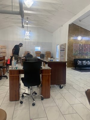 Inside the salon