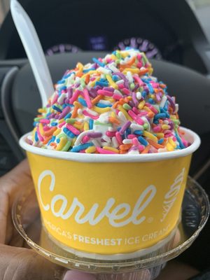 Soft serve vanilla w/ sprinkles