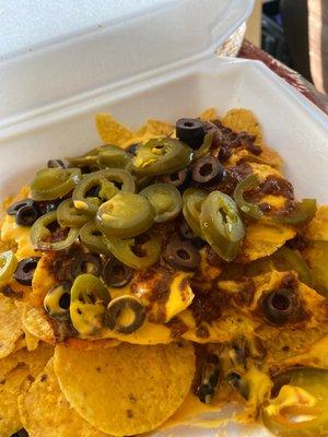 Nachos they have other options u can add, but we love jalapeños