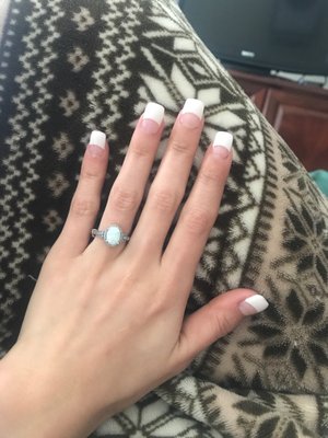 French acrylic manicure