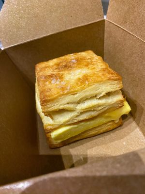 Flakey Biscuit Egg and Cheese