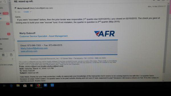 I made my April and May payments to Fortren Funding and no records indicating my loan was 1st transferred to American Financial resources.