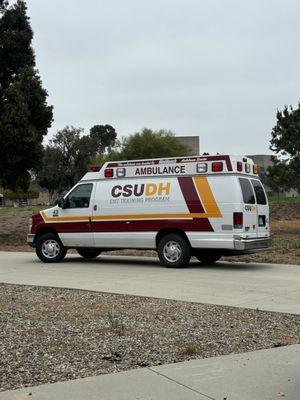 Ambulance at EMT training