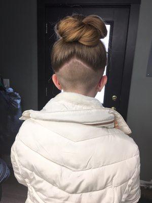 My daughter was beyond happy with her "trendy, cool" undercut!