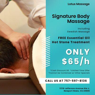 Lotus Massage
 11710 Jefferson Avenue Ste J, Newport News, VA 23606
 Call us at 757-597-8136