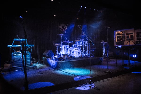 The stage at The Vault