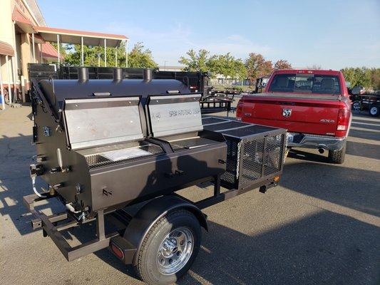 Check out our new addition! This is The Judge.  A competition and commercial grade smoker from American Barbecue Systems.  Come check it out