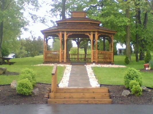 Gazebo pressure washed and sealed