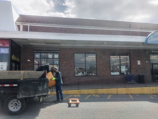 Furniture donation to Goodwill upon customer request.