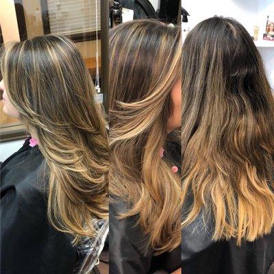 Balayage after color correction. By manny art