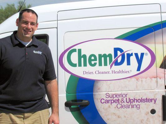 Zak Price the owner and operator with the Sunbright Chem-Dry van. We serve Tucson, Arizona and surrounding areas.