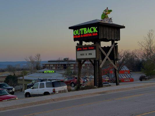 Restaurant sits down the hill from the famous highway 76.