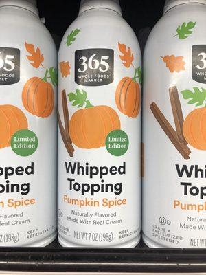 Pumpkin spice dairy section