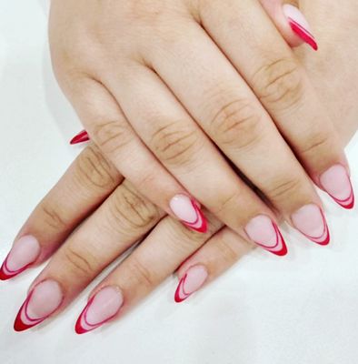 Red French tips, Love the simple look