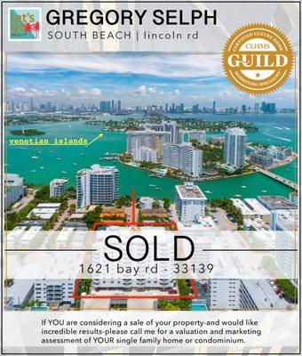 SOLD-1621 bay rd 33139 south beach lincoln rd #gregoryselph #letsgoREALTY @letsgogregory letsgoREALTY.com