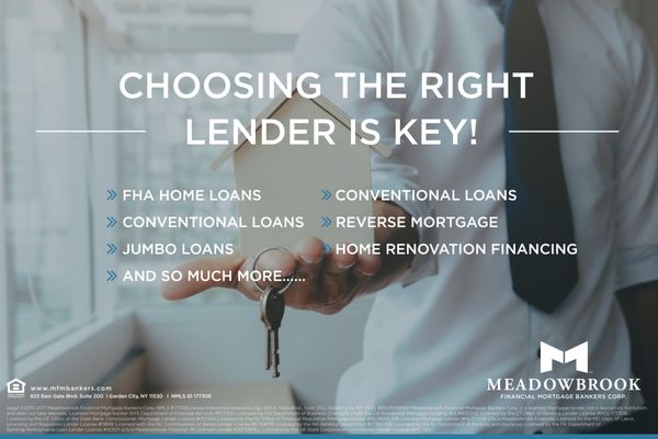 Choosing the right lender.