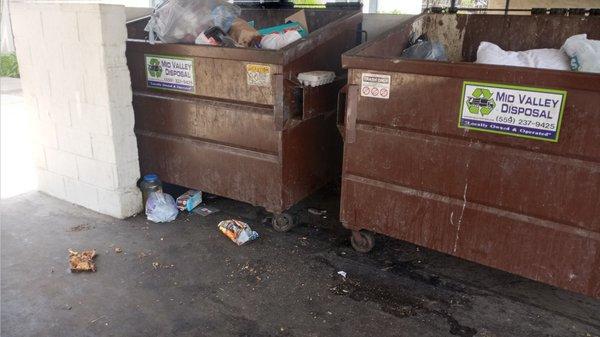 Dumpster areas