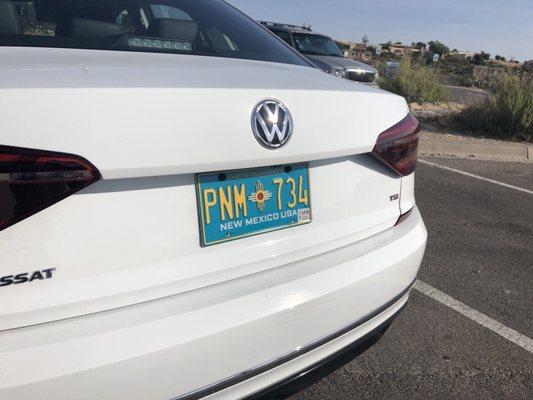 New Mexico plates-- Passat VW