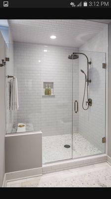 Nice and beautiful frameless shower doors